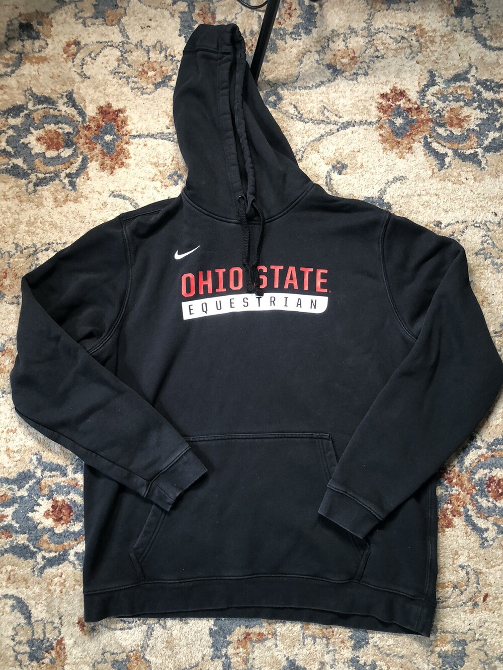 Nike Hoodie Mens Ohio State Buckeyes OSU Pullover Black Size XL